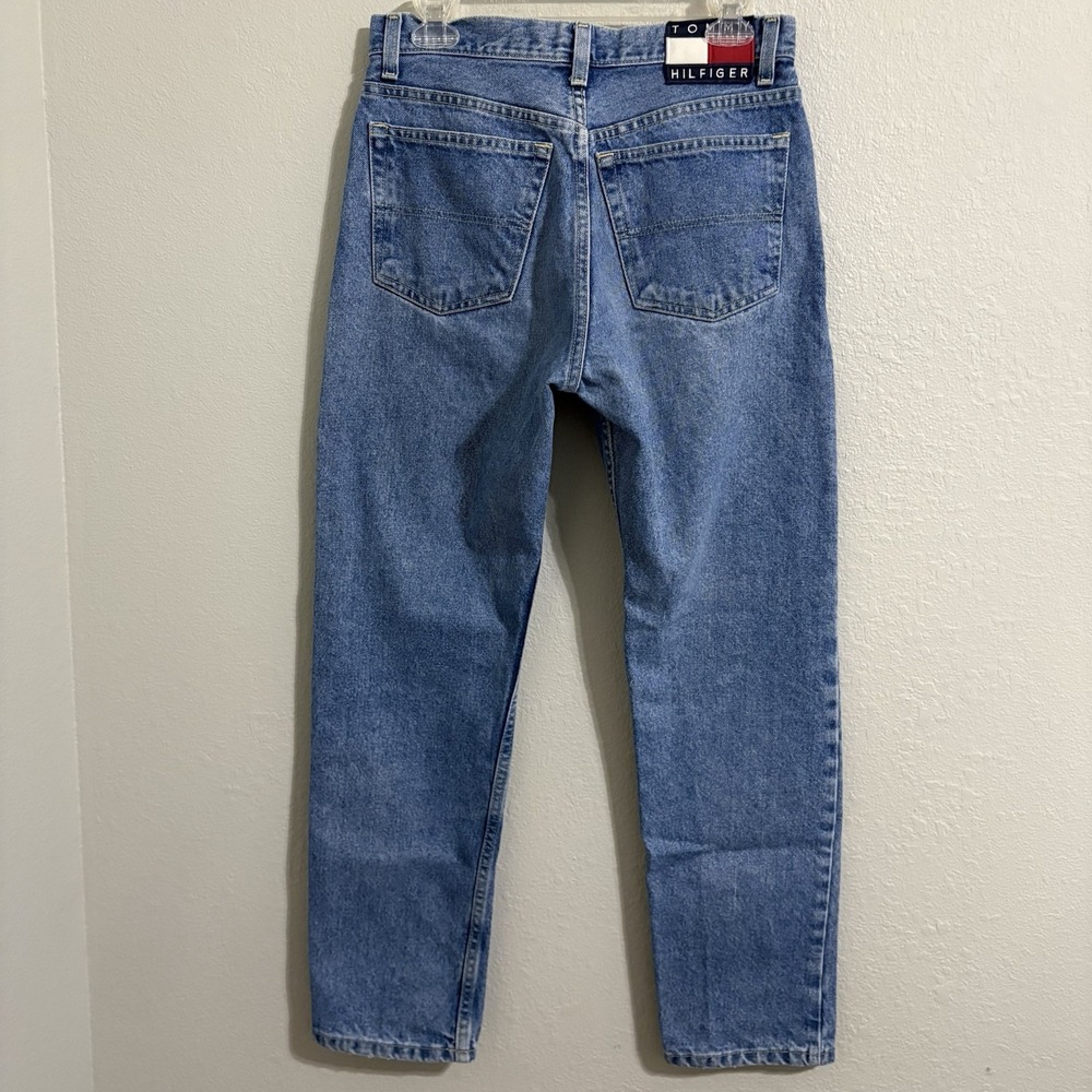 Vintage Tommy Hilfiger Jeans Womens 9 30x29 ACTUAL Straight Leg Logo 90s Y2K - Picture 5 of 12